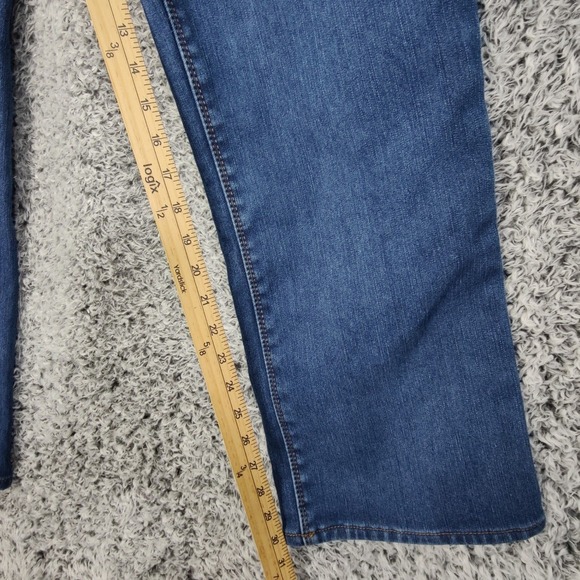 Natural Reflections Womens Gorpcore Cabin Flannel Lined Jeans 14 Blue Straight - Picture 3 of 16